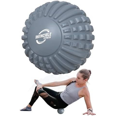 Invincible Fitness 5'' Foam Massage Ball, Self-Massage Tool for Muscle Recovery, Deep Tissue Massage, Myofascial Release, Trigger Point Therapy, Sore Muscle Knots and Mobility Cover