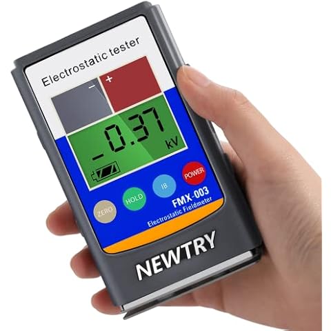 NEWTRY Hand-held Electrostatic Tester/Field Meter/Potentiometer Ion Balance Tester/Surface Resistance Meter/Static Electricity FMX003 Cover