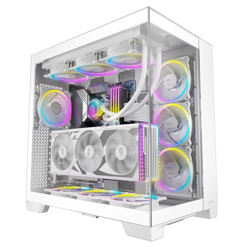 Boîtier PC ATX Antec Constellation C8 avec refroidissement optimal et vue panoramique blanche