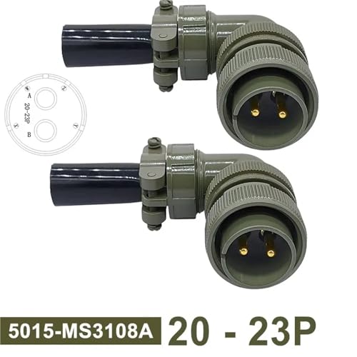 Connecteur 5015 MIL STD 20-23 coudé pour câblage électronique compact - 2