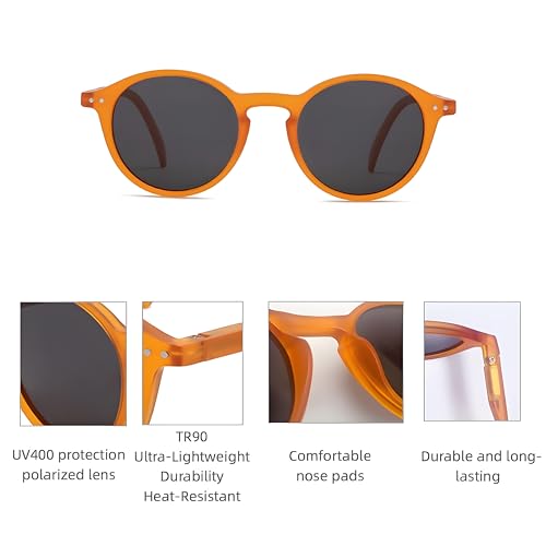 Polarized Round Sunglasses, Retro Classic Stylish Sunglasses for Men and Women Multi-Color Selection4