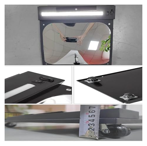 Miroir d'inspection télescopique avec lumière LED, longueur réglable pour contrôle du véhicule et de la mécanique