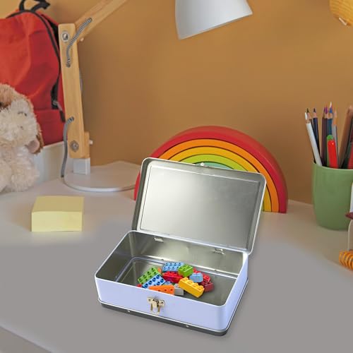Image of DAHO Metal Storage Box with Hinge for Office, School, Home, Makeup, Arts & Crafts and Accessories (Follow Your Heart)