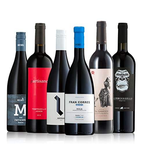 GEILE WEINE Weinpaket Rotwein trocken (6 x 0,75) Probierpaket mit Rotweinen von Winzern aus Deutschland, Spanien, Portugal und Frankreich Cover