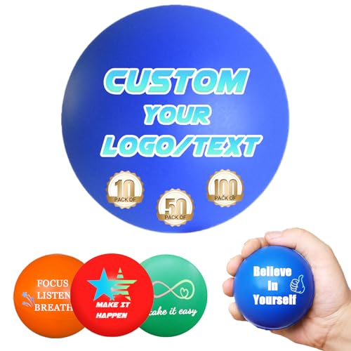 Round stress balls with logo for office and home