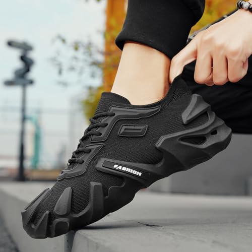 Men's Dazzling Fashion Sneakers - Mesh Sock Design, Breathable Walking & Workout Running Shoes with Cushion3