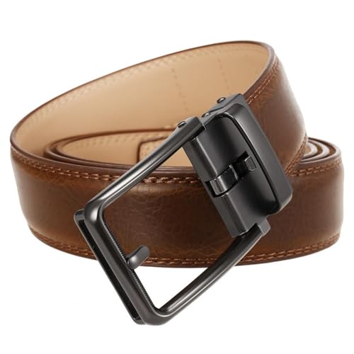 Unique Mens Genuine Leather Belt Automatic Buckle Fashion Accessories3