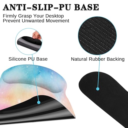 Arttown Keyboard Mouse Pad Set, 4 in 1 Desk Mat Set Iridescent Cloud by Arttown - Used condition - Image 5