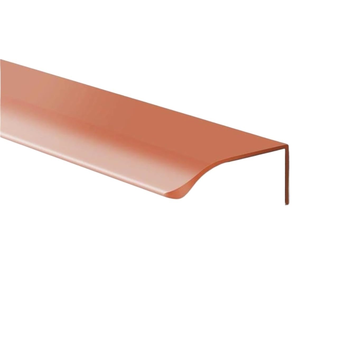 MOHUIED Recessed Handle 80mm-1200mm Invisible Aluminum Cabinet Handles Curved Edge-Sealed Bar Wardrobe Pulls, No Drilling(Orange Red,1200MM)