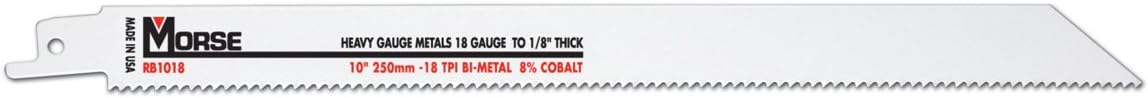 M.K. Morse RB1218T50 12-by-3/4-by-.035-Inch 18 TPI Bi-metal Reciprocating Saw Blade, 50-Pack