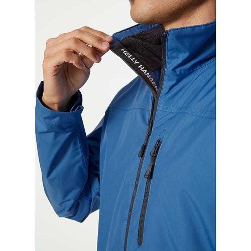 Image of Helly-Hansen mens Crew Midlayer Fleece Lined Waterproof Windproof Rain Jacket