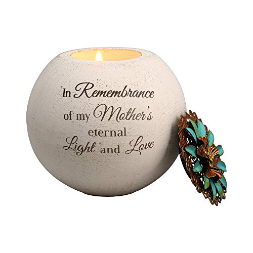 Pavilion Gift Company 19091 Mother's Love Terra Cotta Candle Holder, 4-Inch, White #TOP2
