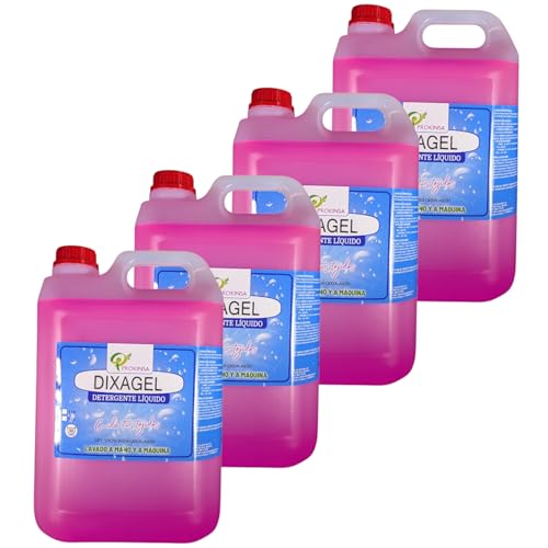 Detergente Líquido para Ropa – 20L Total (4x5L) – Aroma Fresco Dixagel– Limpieza Efectiva para Hogar y Uso Profesional