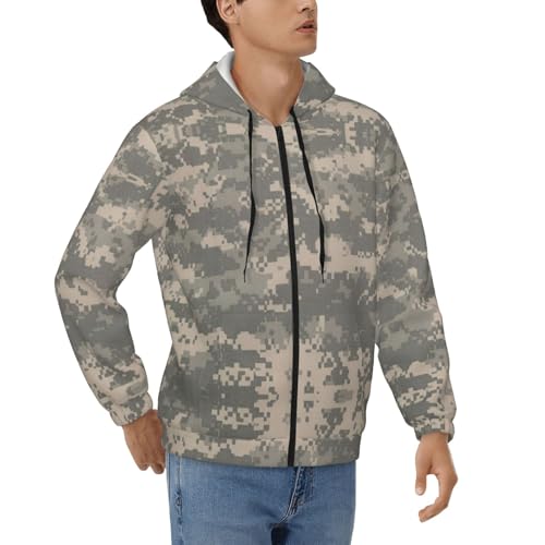 Sweat à capuche zippé camouflage homme veste chaude sport 2025