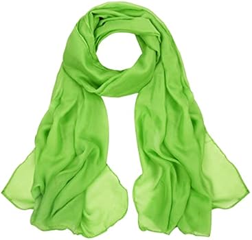 Een groene zijden sjaal voor vrouwen, lente- en herfstdunne Een groene zijden sjaal voor vrouwen, lente- en herfstdunne