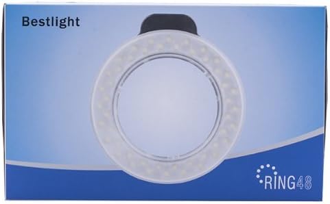 Bestlight 48 LED Macro Ring Light With 6 Adaptors Rings for Canon Digital EOS Rebel SL1 (100D),T5i(700D),T4i(650D),T3(1100D),T3i(600D),60D,60Da,50D,Nikon D5300,D5000,D3000,D3200,D5100 DSLR Cameras