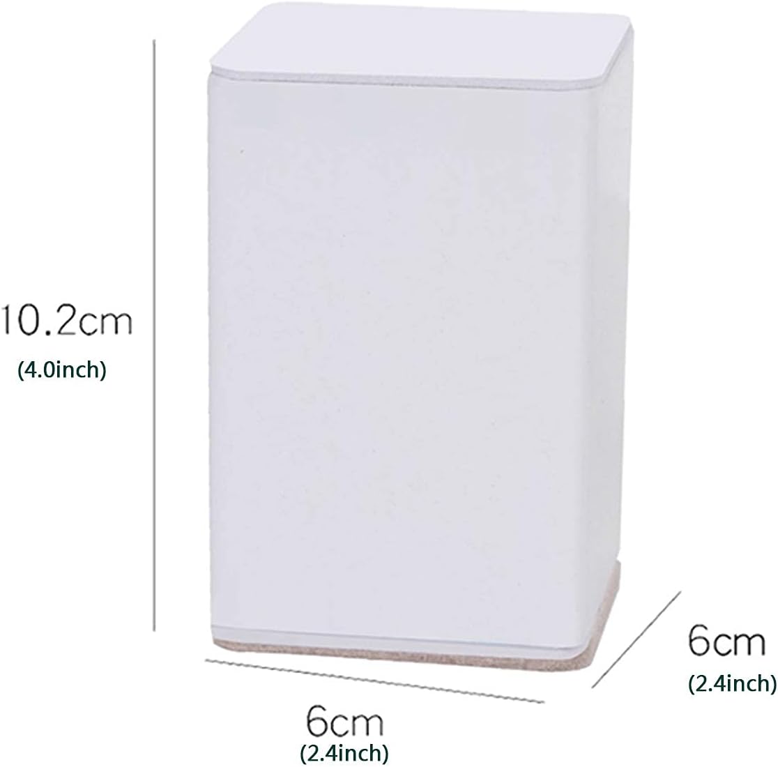 Heavy Duty Lift Furniture Risers,Carbon Steel Bed Risers Leg,Self-Adhesive,Adds Height to Sofas Cabinets Table Chair,Supports 4400 lbs,Square,Set of 4,Diameter 60mm(white6x6x10.2cm