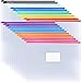 EOOUT 24pcs Poly Zip Envelopes Plastic Zip Envelopes Files Zipper Folders, A4 Size/Letter Size, 10 Colors