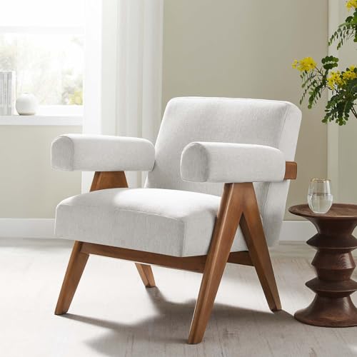 Modway EEI-6503-HEI Lyra Fabric Armchair, Ivory Fabric - Image 3