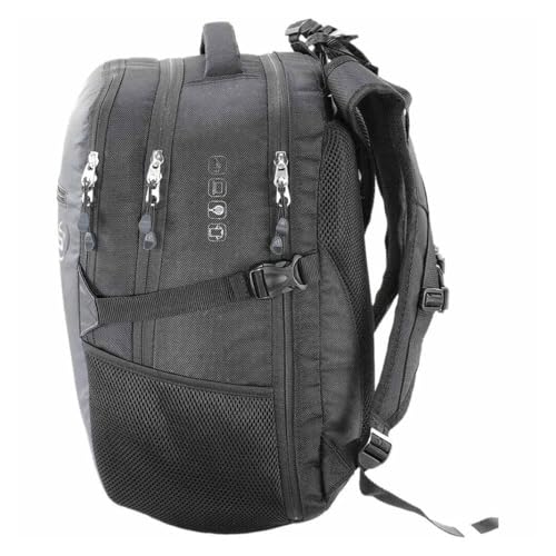 Mochila Tech Negro Bullpadel con compartimentos amplios 4