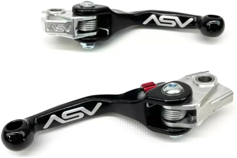 ASV F4 Brake & Clutch Levers Shorty Black w/Red Dials for 2021-2025 CRF450R CRF 450R/RX BCF41515-SK