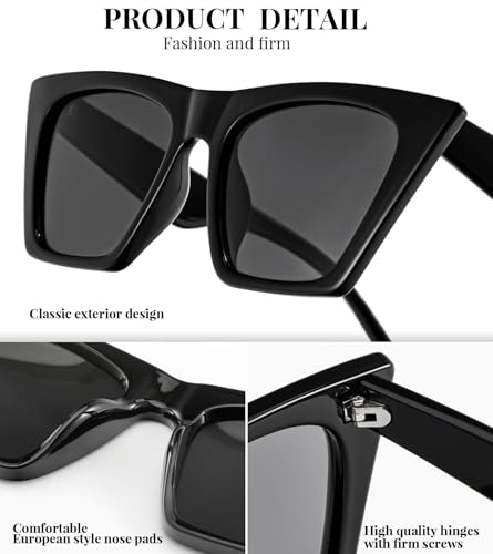 Cateye Polarized Sunglasses for Women Cat Eye Sun Glasses with Retro Style for Shopping Party Travel3