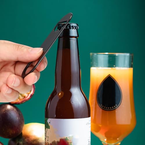 Décapsuleur plat en acier robuste et compact noir pour barman - 7