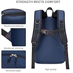 Lightweight Packable Foldable Collapsible Travel Backpack Water-Resistant Hiking Daypack for Women Men (Navy Blue) - Image 4