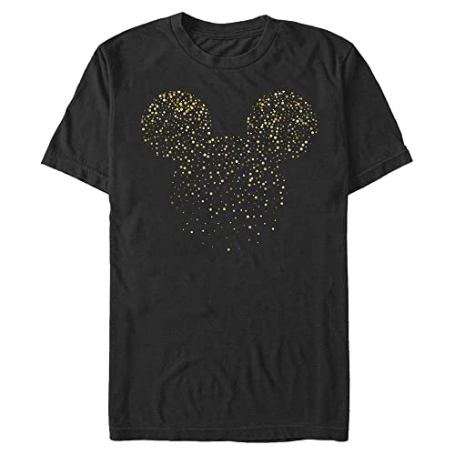 T-shirt Mickey confetti grande taille noir coupe 3XLT pour un style decontracte