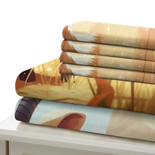 Parure de lit chèvre 3D microfibre anti-plis avec housse de couette 200x200 zippée - 6