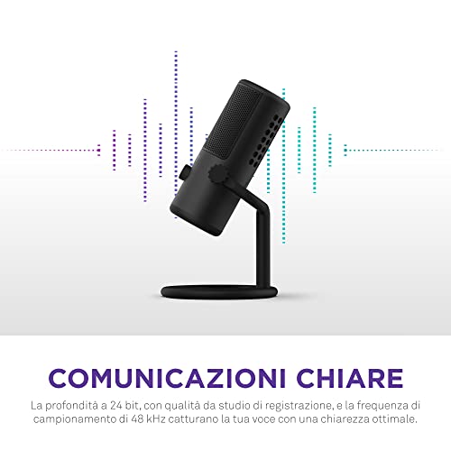 NZXT Micrófono USB Capsule Mini - AP-WMMIC-B1– Alta resolución – Patrón polar cardioide – Ideal para streaming, creación de contenido y emisión de pódcast – Filtro antipop incorporado – Negro - Immagine 2