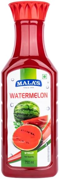 Indian Mala Fruit Syrup | 750ml (25 fl oz) (750ml, Watermelon)
