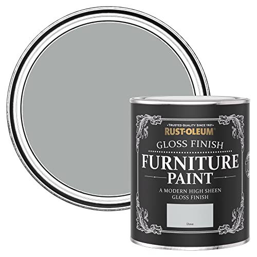Rust-Oleum Light Grey Furniture & Skirting Board Paint in Gloss Finish - Dove 750ml