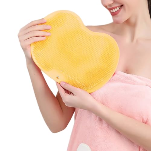 FACAIIO Tapis à récurer en silicone pour la douche avec ventouses, lavage du dos et tapis de bain exfoliant, nettoyant mural pour pieds et corps