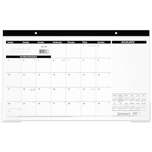 2027 Desk Pad Calendar with Notes Section