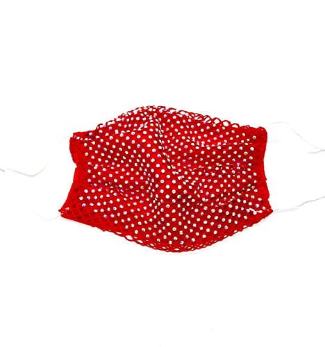 Masques de Noël par TIJAR, lot de 10 masques faciaux extensibles en tissu doux, coupe ajustée, motif unique de bonhomme de neige festif clouté de diamants (couleur bonhomme de neige) Cover