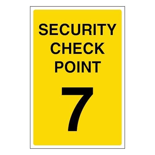 Point de contrôle de sécurité V panneau alu composite 300x450