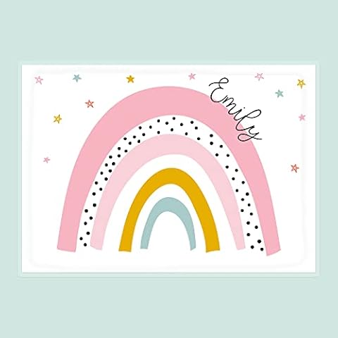 Personalised Kids Placemat - Chasing Rainbows Design Cover