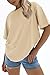 ATHMILE Womens Oversized T Shirts Loose Fit Crewneck Short Sleeve Tops Summer Casual Blouse 2025 Y2K Basic Tee Beach LightYellow