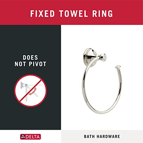 Delta Faucet 79746-Pn Cassidy Wall Mounted Towel Ring In Polished Nickel, Bathroom Accessories #TOP5