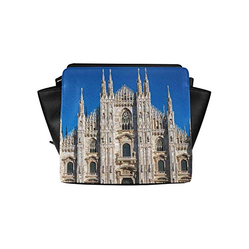 Shoulder Bag Small Unusual Beautiful Milan Cathedral Satchel Bag Crossbody Bags Travel Bags Duffel Shoulder Bags Luggage For Lady Girl Women Lady Shoulder Bag