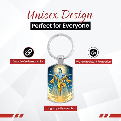 Image of Stylish Metal Keychains with Permanent Glossy Print - Inspirational Quotes & Spiritual Designs - Perfect Key chains for loved ones, Personal Use, Gifts & Return Gifts