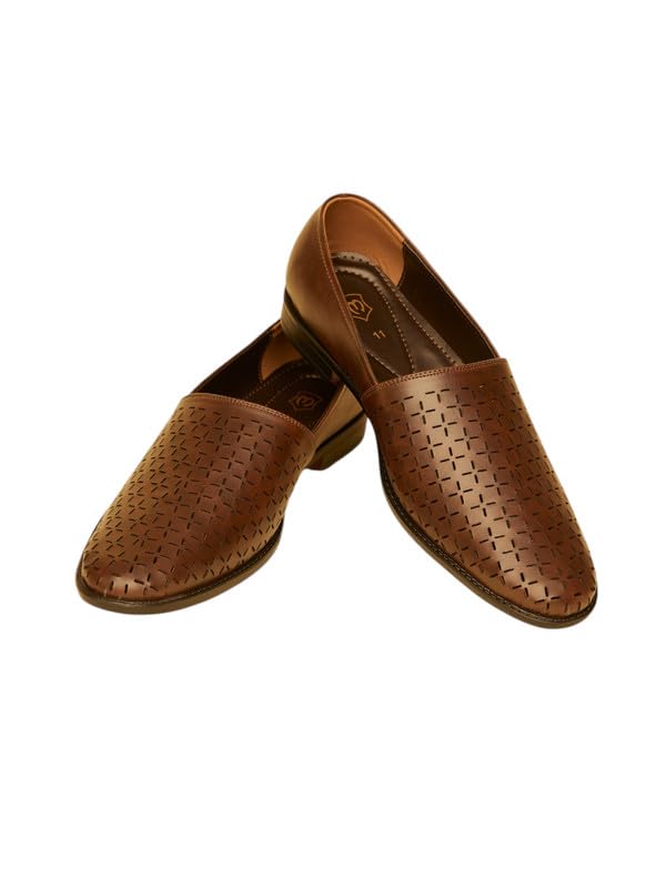 Dark Brown Elegance Shoes|Men's Ethnic Jutti | Juttis and Mojaris (Brown)-image-23