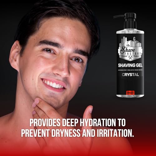 Foto von The Shave Factory Shaving Gel - Perfektes Rasiererlebnis, Feuchtigkeit, Schutz und Komfort für Männer – Premium-Rasiergel für eine ultra-glatte und erfrischende Rasur (Sapphire, 1250ML)