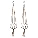 eBoot 2 Pack Plant Hanger Macrame 4 Legs 35.5 Inches for Indoor Outdoor Balcony Ceiling Patio Deck Round and Square Pots