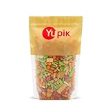 Yupik Beijing Rice Crackers, 450 g, Kosher, Cholesterol-Free, Crunchy Crisps, Colorful Blend, Soy Sauce Seasoning, Asian-Inspired Snacks, Ideal for Parties, BBQ, Movie Night