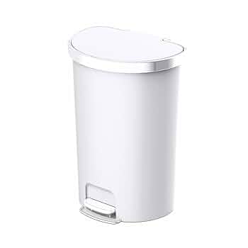 EKO  ペダル式蓋付きゴミ箱 仕分け可能 二層式 ホワイト 白 ステンレス Amazon.co.jp: EKO ゴミ箱 ペダル式 ハナ ステップビン ホワイト