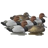 Higdon Outdoors Standard Red Head Floater Duck Decoys | Ultra Realistic Drake & Hen Decoys for Waterfowl Hunting | 4 Upright Drakes & 2 Resting Hens | Foam-Filled | 6pk