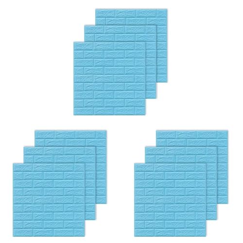 GLUN® 3D Brick Design Foam Square Sheet Wallpaper, Turquoise Colour Adhesive Back for Wall PE Foam Wall Stickers Size (70 x 77cm, Appx. 5.8Sq Feet) DIY Wall Decor (DS-Pack of 9) (B0D8194ZFX) Amazon Price History, Amazon Price Tracker