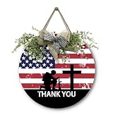 Dacawin Memorial Day Front Door Sign with Wreath...
